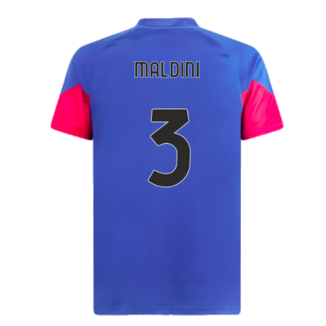 2023-2024 AC Milan Training Jersey (Royal Sapphire) (Maldini 3)