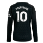 2023-2024 Arsenal Home Goalkeeper Shirt (Black) - Kids (Your Name)