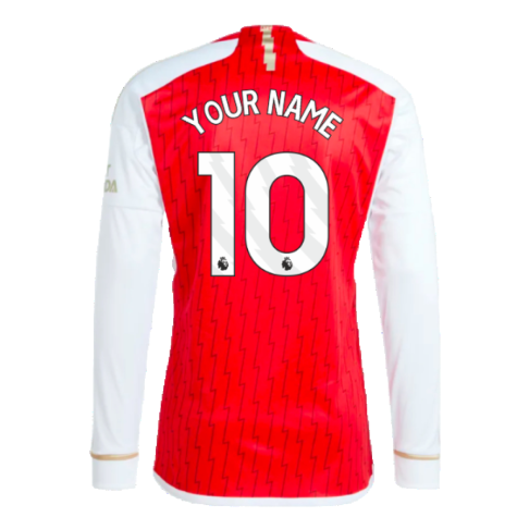 2023-2024 Arsenal Long Sleeve Home Shirt (Your Name)
