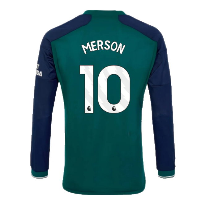 2023-2024 Arsenal Long Sleeve Third Shirt (Merson 10)