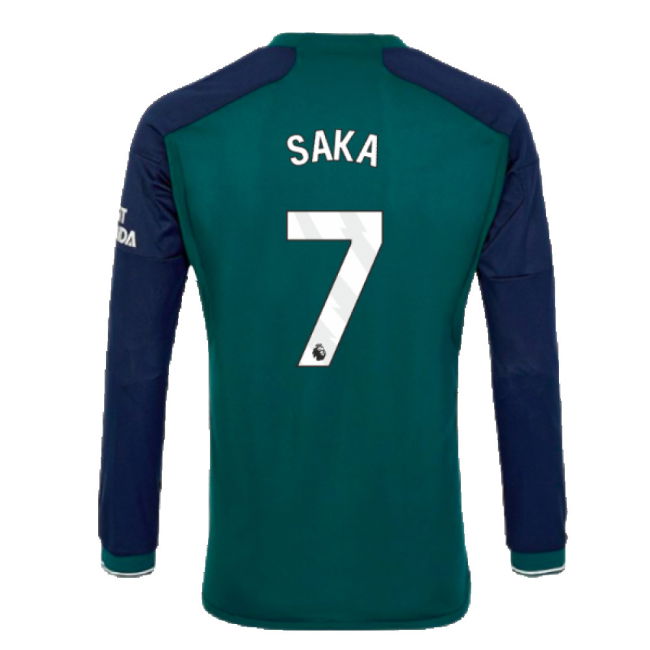 2023-2024 Arsenal Long Sleeve Third Shirt (Saka 7)
