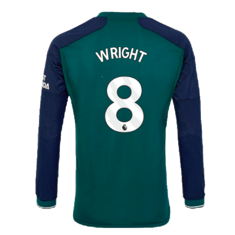 2023-2024 Arsenal Long Sleeve Third Shirt (Wright 8)