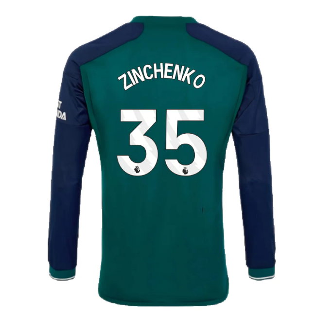 2023-2024 Arsenal Long Sleeve Third Shirt (Zinchenko 35)