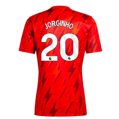 2023-2024 Arsenal Pre-Match Shirt (Red) (Jorginho 20)