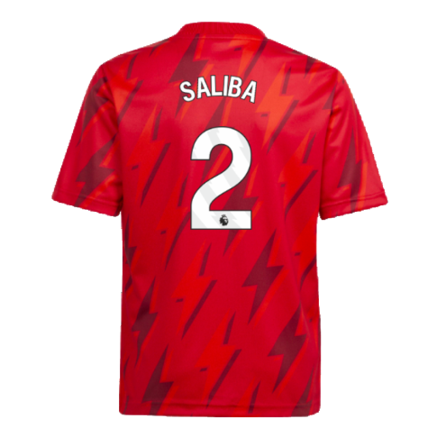 2023-2024 Arsenal Pre-Match Shirt (Red) - Kids (Saliba 2)