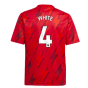 2023-2024 Arsenal Pre-Match Shirt (Red) - Kids (White 4)
