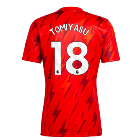2023-2024 Arsenal Pre-Match Shirt (Red) (Tomiyasu 18)