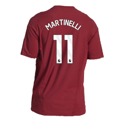 2023-2024 Arsenal Training Tee (Red) (Martinelli 11)
