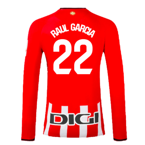 2023-2024 Athletic Bilbao Long Sleeve Home Shirt (Raul Garcia 22)
