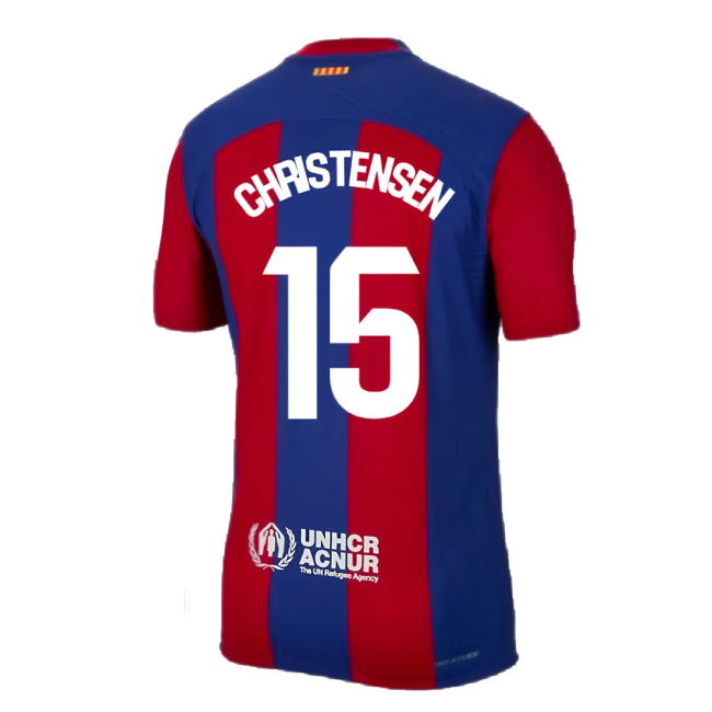 2023-2024 Barcelona Authentic Home Shirt (Christensen 15)