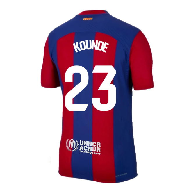 2023-2024 Barcelona Authentic Home Shirt (Kounde 23)
