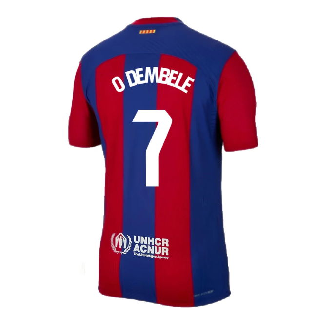 2023-2024 Barcelona Authentic Home Shirt (O Dembele 7)