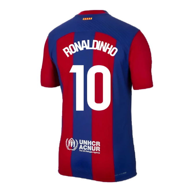 2023-2024 Barcelona Authentic Home Shirt (Ronaldinho 10)