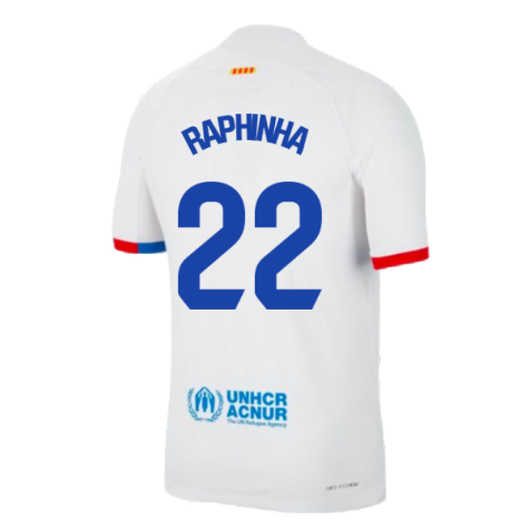 2023-2024 Barcelona Away Authentic Away Shirt (Raphinha 22)