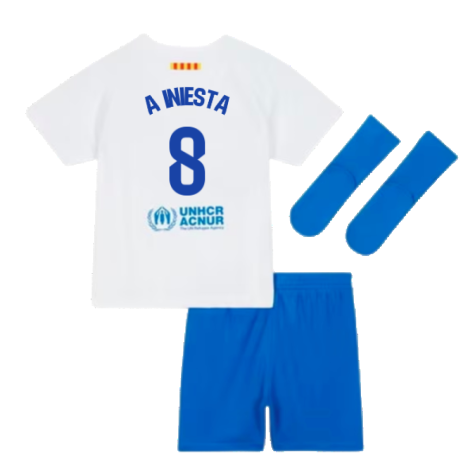 2023-2024 Barcelona Away Baby Kit (A Iniesta 8)