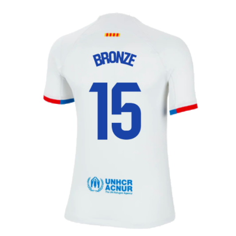 2023-2024 Barcelona Away Shirt (Kids) (Bronze 15)