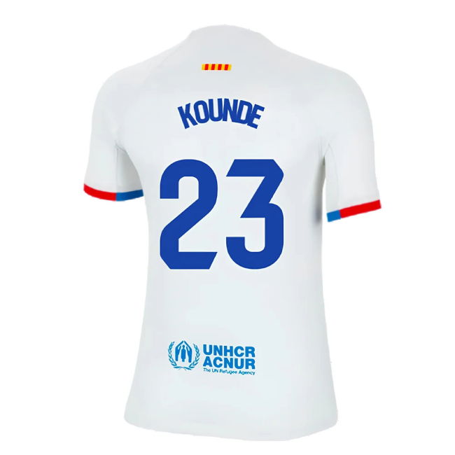 2023-2024 Barcelona Away Shirt (Kids) (Kounde 23)