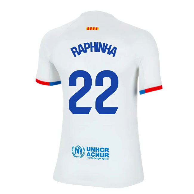 2023-2024 Barcelona Away Shirt (Kids) (Raphinha 22)