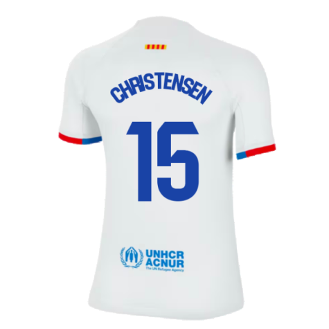 2023-2024 Barcelona Away Shirt (Ladies) (Christensen 15)