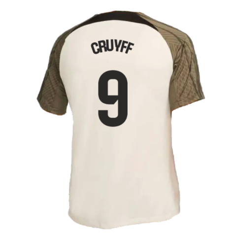 2023-2024 Barcelona Dri-Fit Strike Training Shirt (Grey) (Cruyff 9)