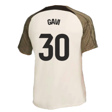 2023-2024 Barcelona Dri-Fit Strike Training Shirt (Grey) (Gavi 30)
