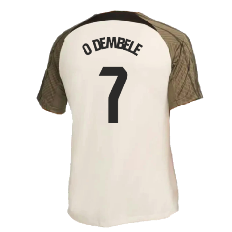 2023-2024 Barcelona Dri-Fit Strike Training Shirt (Grey) (O Dembele 7)