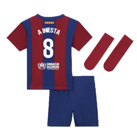 2023-2024 Barcelona Home Infant Baby Kit (A Iniesta 8)