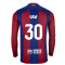 2023-2024 Barcelona Home Long Sleeve Shirt (Gavi 30)