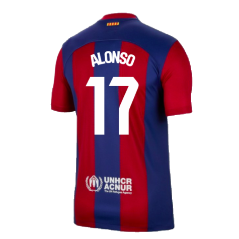 2023-2024 Barcelona Home Shirt (Alonso 17)