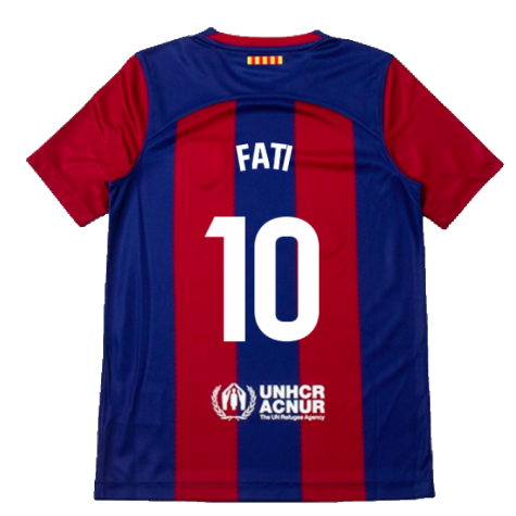 2023-2024 Barcelona Home Shirt (Kids) (Fati 10)