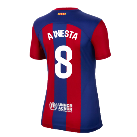 2023-2024 Barcelona Home Shirt (Ladies) (A Iniesta 8)