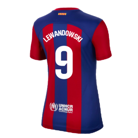 2023-2024 Barcelona Home Shirt (Ladies) (Lewandowski 9)