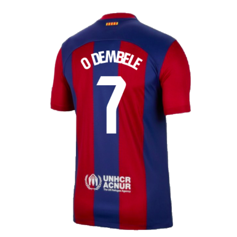 2023-2024 Barcelona Home Shirt (O Dembele 7)