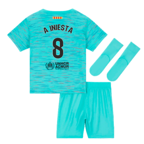 2023-2024 Barcelona Infants Baby Third Kit (A Iniesta 8)