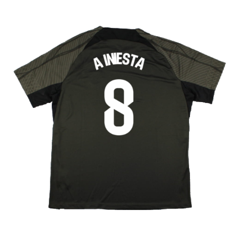 2023-2024 Barcelona Strike Dri-Fit Training Shirt (Sequoia) (A Iniesta 8)