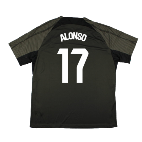 2023-2024 Barcelona Strike Dri-Fit Training Shirt (Sequoia) (Alonso 17)
