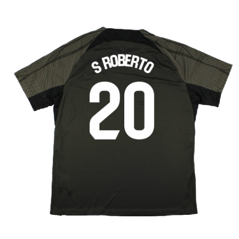 2023-2024 Barcelona Strike Dri-Fit Training Shirt (Sequoia) (S Roberto 20)