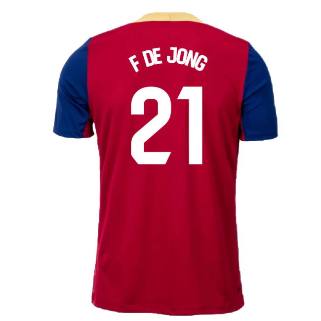 2023-2024 Barcelona Strike Training Shirt (Red) (F De Jong 21)