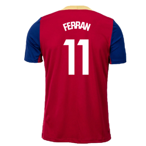 2023-2024 Barcelona Strike Training Shirt (Red) (Ferran 11)