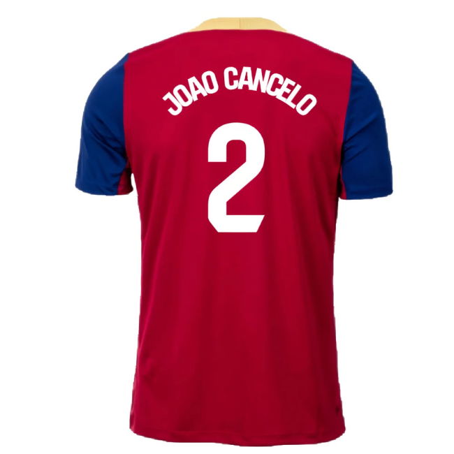 2023-2024 Barcelona Strike Training Shirt (Red) (Joao Cancelo 2)