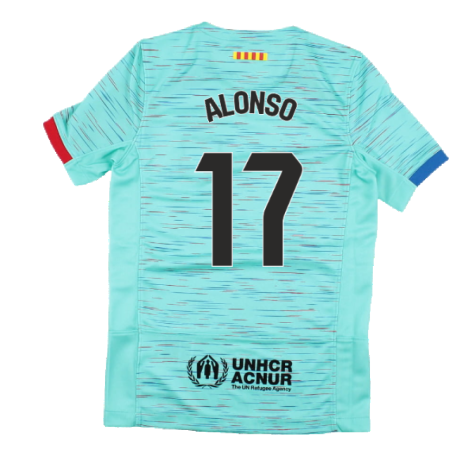 2023-2024 Barcelona Third Shirt (Kids) (Alonso 17)