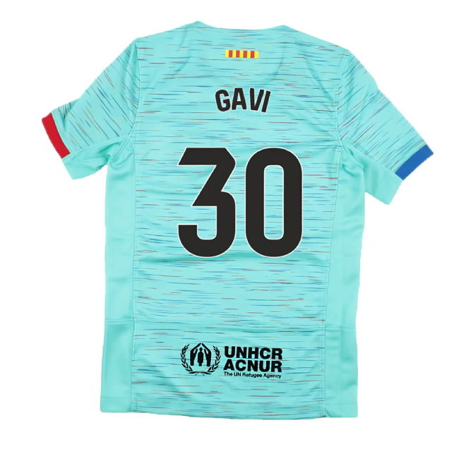 2023-2024 Barcelona Third Shirt (Kids) (Gavi 30)