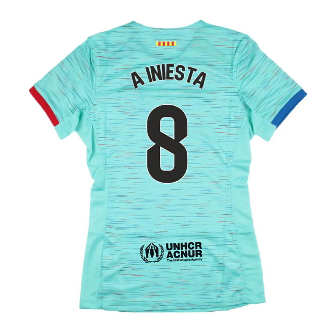 2023-2024 Barcelona Third Shirt (Womens) (A Iniesta 8)