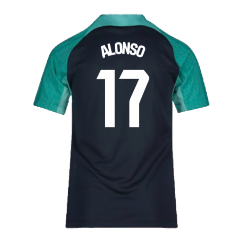 2023-2024 Barcelona Training Shirt (Thunder) - Kids (Alonso 17)