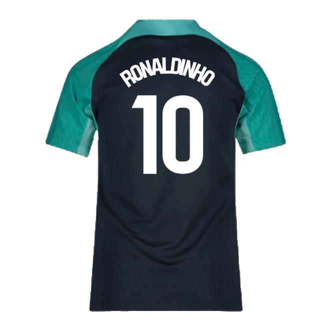 2023-2024 Barcelona Training Shirt (Thunder) - Kids (Ronaldinho 10)