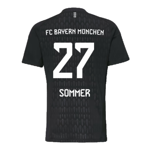 2023-2024 Bayern Munich Goalkeeper Shirt (Black) (SOMMER 27)