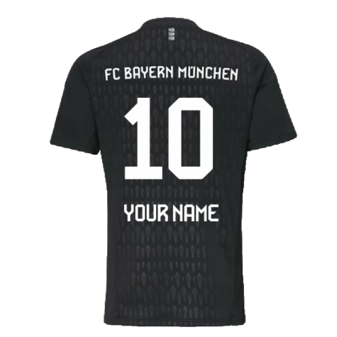2023-2024 Bayern Munich Goalkeeper Shirt (Black) (Your Name)