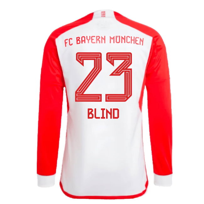 2023-2024 Bayern Munich Long Sleeve Home Shirt (Blind 23)