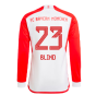 2023-2024 Bayern Munich Long Sleeve Home Shirt (Kids) (Blind 23)