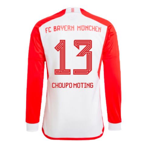 2023-2024 Bayern Munich Long Sleeve Home Shirt (Kids) (Choupo Moting 13)